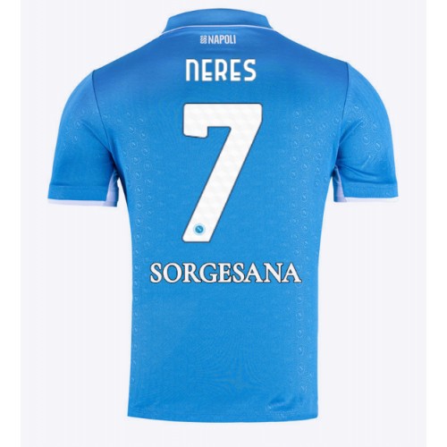 Fotbalové Dres SSC Napoli David Neres #7 Domácí 2024-25 Krátký Rukáv